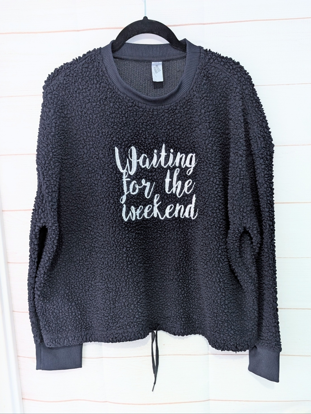 GUC Cozy Under Disguise 🥸 Snuggly Navy 💙 Sherpa/Teddy 🧸 Sweater SIZE Large
